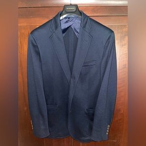 Ralph Lauren Polo Soft Navy Knit Piqué Blazer